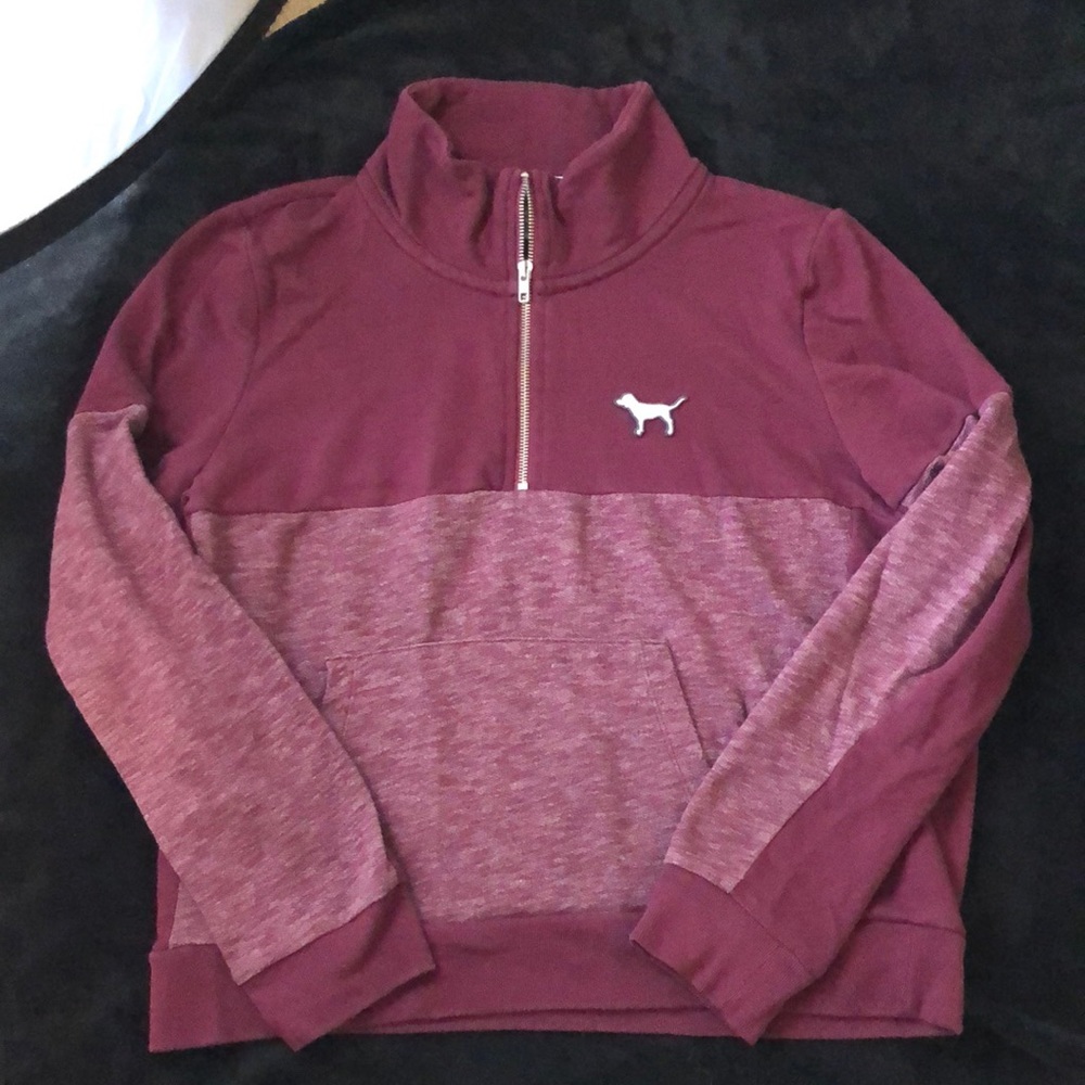 Maroon PINK Fleece Sweatshirt